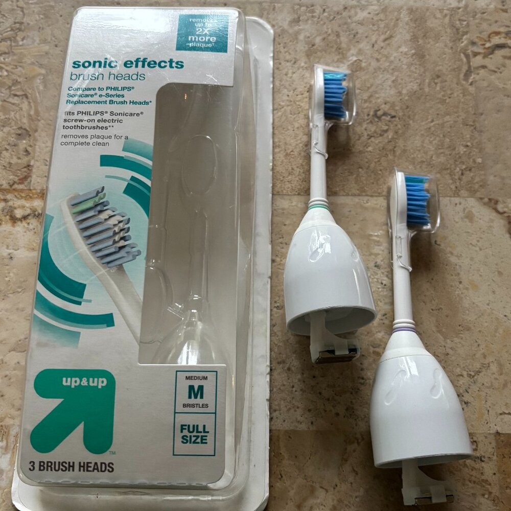 Up & Up Sonic Effects Brush Heads: Two (comparable to Philips Sonicare)